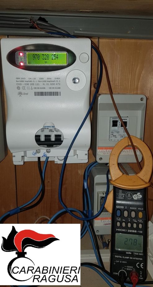 Furto di energia elettrica a Monterosso Almo - arresto di una 41 enne da parte dei carabinieri