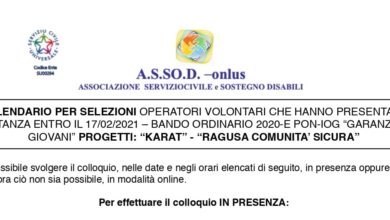 Servizio Civile Universale - Ragusa