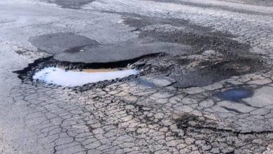 strada dissestata - monterosso