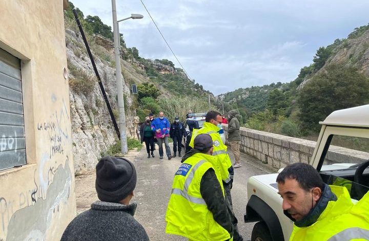 maltempo scicli - frana