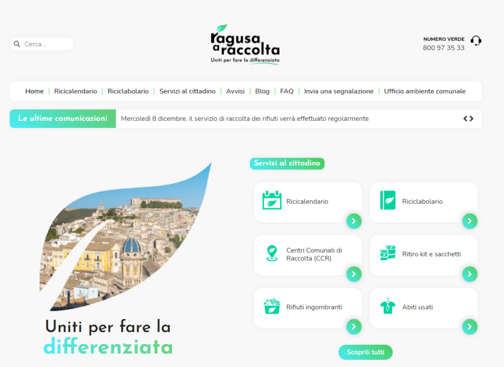 ragusa - rifiuti - raccolta differenziata
